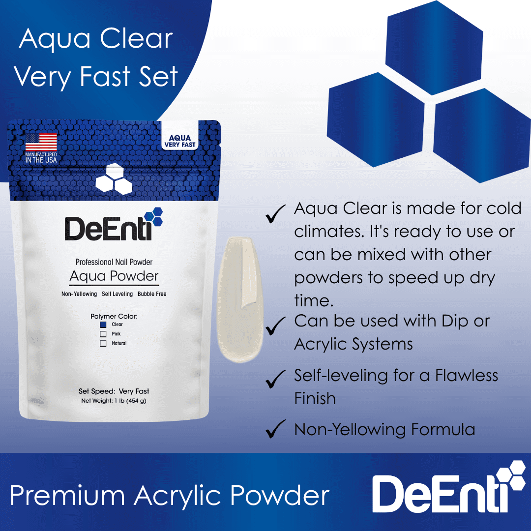 Aqua VERY FAST Clear Acrylic Powder - LBS - Image 4