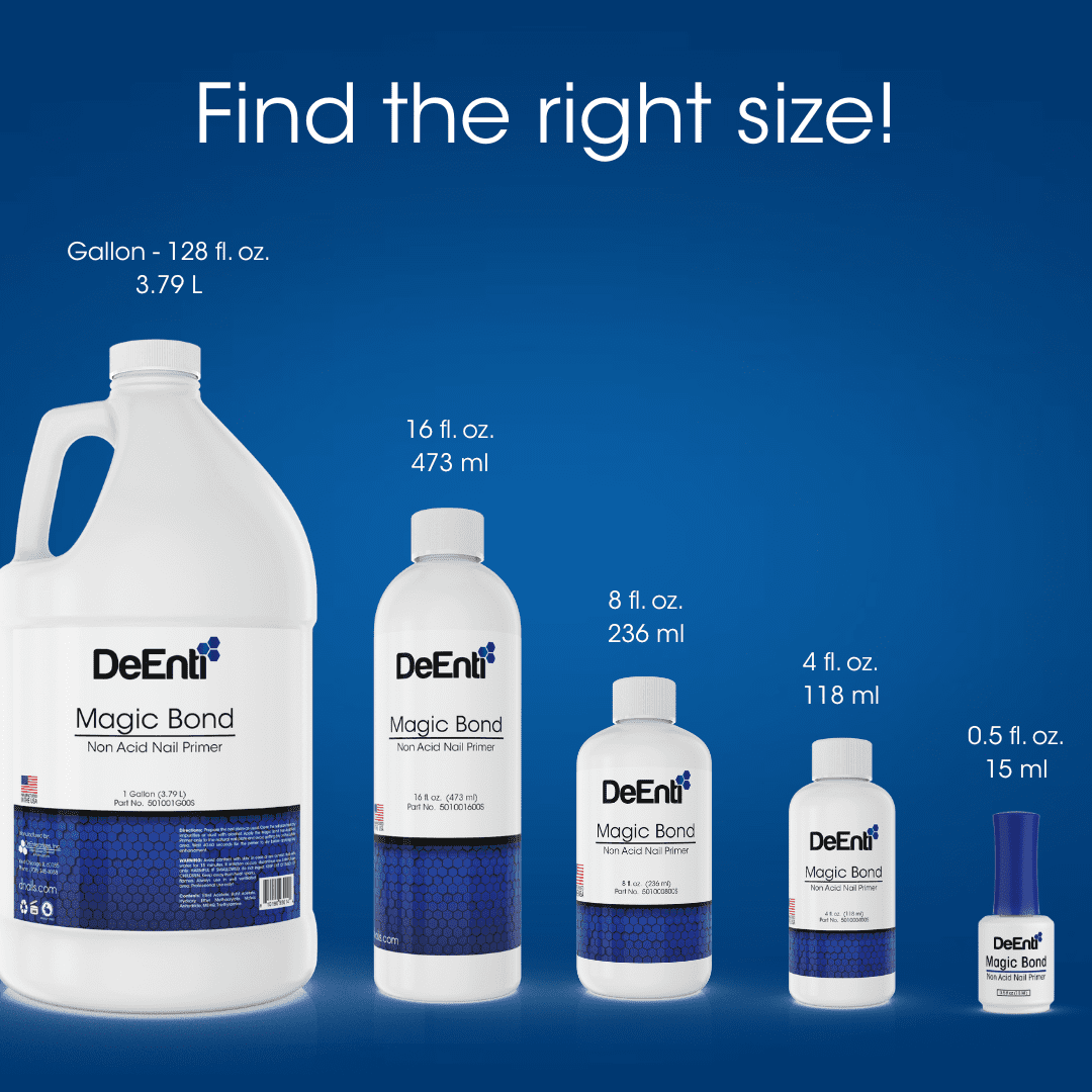 DeEnti Magic Bond Non Acid Nail Primer Available in Multiple Sizes: Gallon to 0.5 fl oz