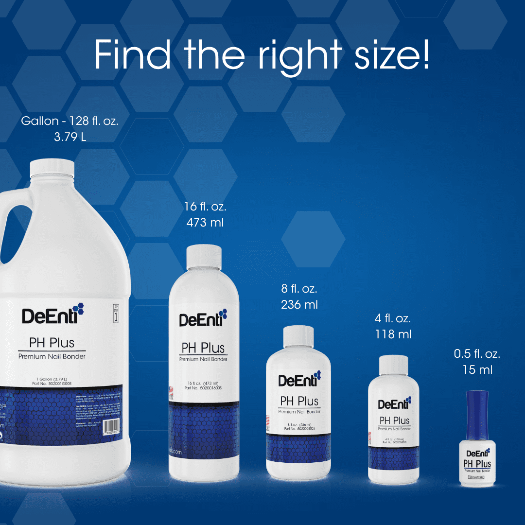 DeEnti PH Plus Premium Nail Bonder Sizes | 0.5oz to 1 Gallon Nail Primer
