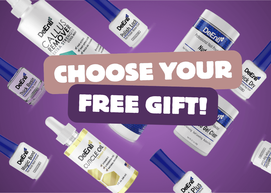 Images of DeEnti Free Gift options. Says Choose your free gift!