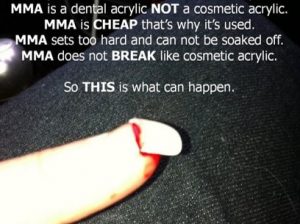 MMA is NOT a cosmetic liquid